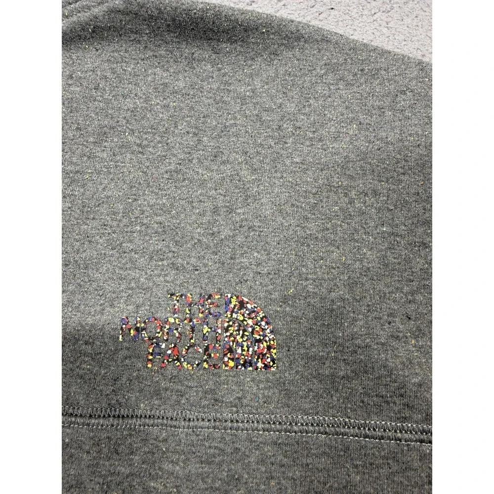 The North Face Sweatshirt Mens XL Gray Fleece 1/4 Zip Pullover Speckle Logo